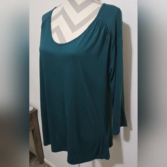 OLD NAVY Teal Long Sleeve Women's Top Size Large - Picture 4 of 11
